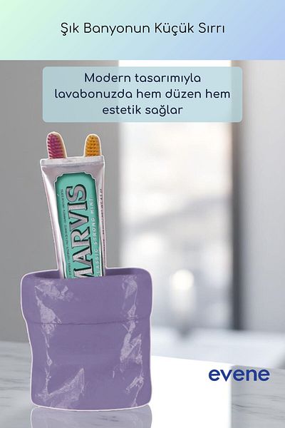 Evene Θήκη οδοντόβουρτσας Βάση οδοντόβουρτσας Βάση οδοντόβουρτσας Υπαίθριο μωβ Χρώμα Μοντέλο 80