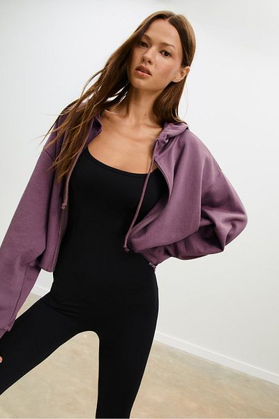 Stradivarius Puff sleeve hooded sweatshirt