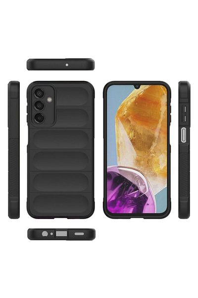 Rao Phone Case Compatible with Samsung Galaxy M15, Protection, Magic Shield, U42, Plastic, Pitch Bla