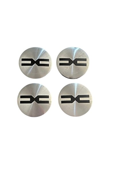 MAF Set 4 wheel caps 57mm exterior, 54mm interior for Dacia DC, Silver, compatible/replacement for alloy
