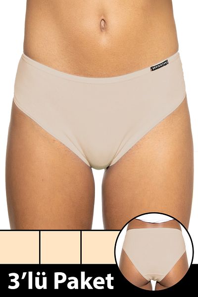 BRAINWEAR Women's 3 Pack Lycra Cotton Hipster Panties