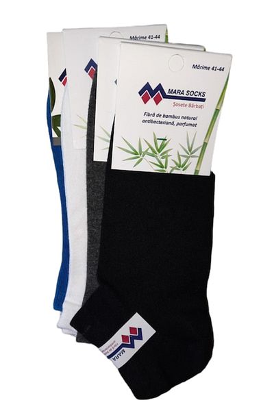 Mara Socks Set 6 perechi de șosete scurte pentru bărbați, bambus, multicolore, mărimea EU 41-44