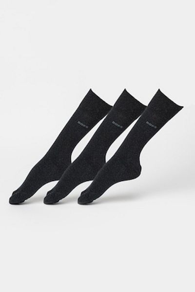 BOSS , Set of Long Socks - 3 Pairs, Black Melange, 39-42