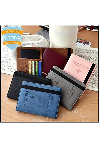 ORGANICYOU Yiwu Rfid Blocking Travel Passport Holder – Stylish Synthetic Leather Wallet with Adjustable Strap