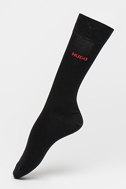 HUGO , Long socks set with discreet logo detail - 2 pairs, Black, 39-42