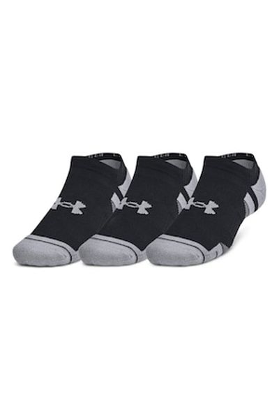 Under Armour , Set of unisex ankle socks for fitness - 3 pairs, Black, Light Gray, L