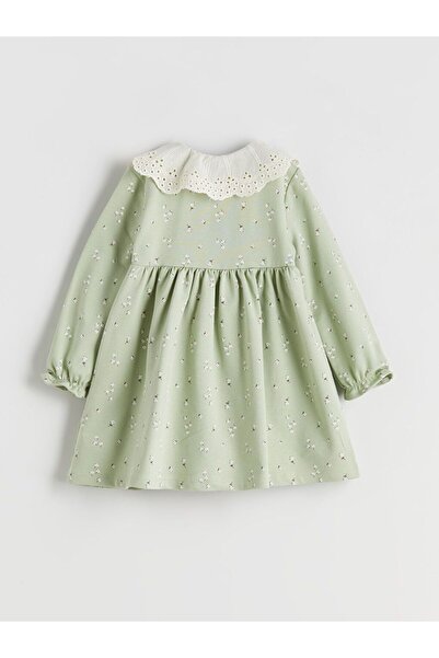 LC Waikiki LCW baby Bebe Yaka Çiçekli Kız Bebek Elbise