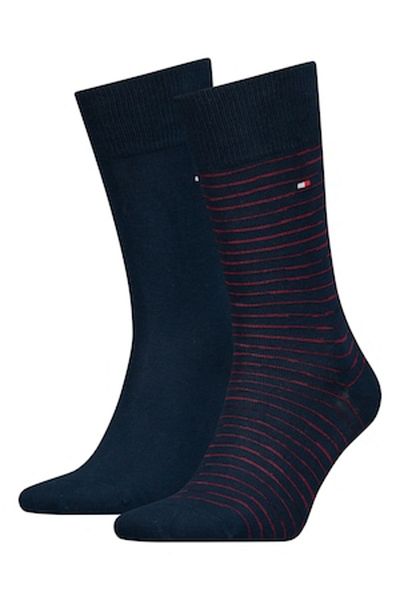 Tommy Hilfiger , Long Socks Set - 2 Pairs, Dark Red, Navy, 39-42