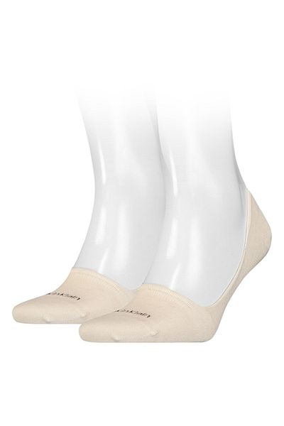 Calvin Klein , Set of very short socks - 2 pairs, Light Beige, 39-42