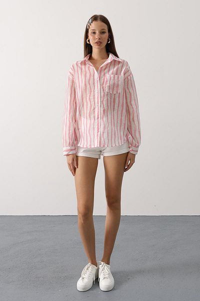 VAGGON Striped Long Sleeve Mango Shirt
