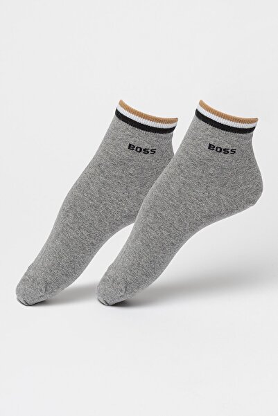 BOSS , Set of Short Socks - 2 Pairs, Gray Melange, 43-46