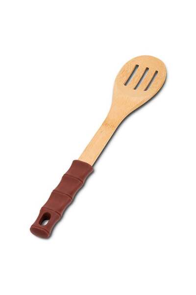 Nava Lingură de gătit cu crestătură 30,5 cm, din bambus, terestră NV-107-021