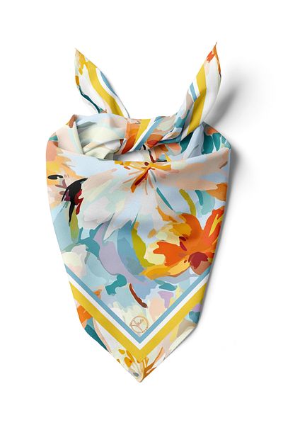 TUA İPEK Sunlight Garden Model 55x55cm Bandana/Eșarfă