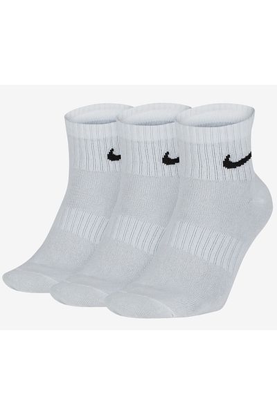 Nike Set 3 Pairs of Men's Sports Socks SX7677-100M, White, 38-42 EU, Dri-Fit, Cotton
