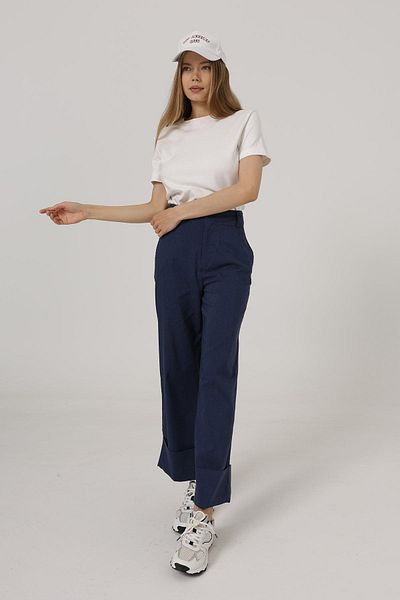 VAGGON Women's Indigo Double Pocket Double Leg Pants Vs00587