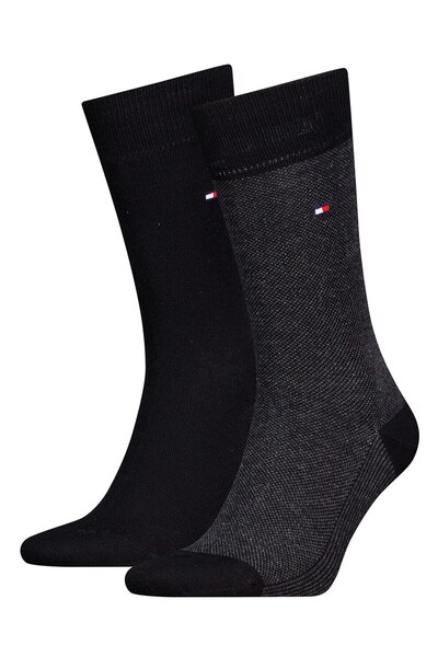 Tommy Hilfiger , Set of Long Socks - 2 Pairs, Black, Size 43-46