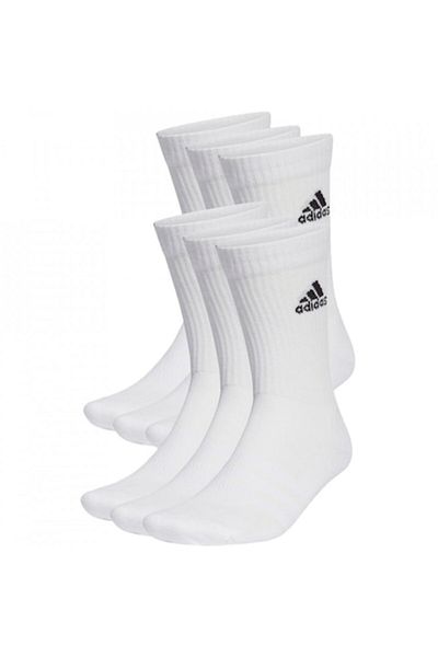 adidas Set 6 pairs Cushioned Crew socks, white, 37-39