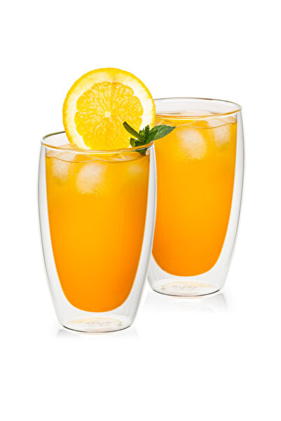 HERA Set of 2 double-walled thermo-insulating coffee glasses, Hera, 460 ml