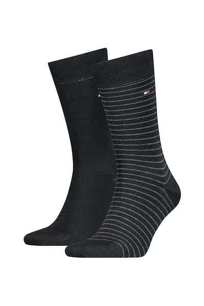 Tommy Hilfiger , Set de șosete lungi - 2 perechi, negre, mărimea 39-42