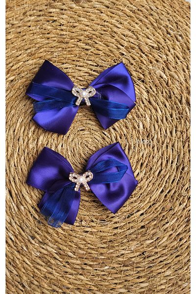 LO ADORO 2 Pieces Girl's Bow Buckle 2-Piece Buckle Clip Buckle for School