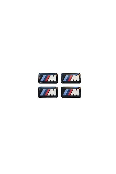 INGENIO Set 4 Stickere Embleme Logo M Performance compatibil Jante Aliaj BMW