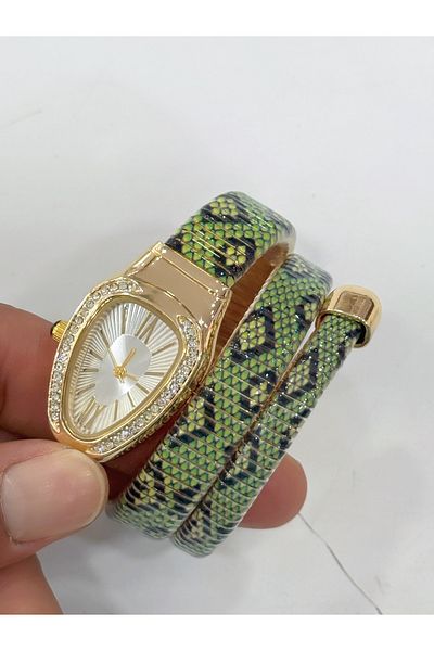 LOOQ Leather Plated Special Snake Model Women's Wristwatch
