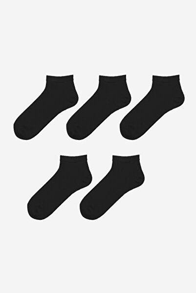 LC Waikiki , Short Socks Set - 5 Pairs, Black, 39-42
