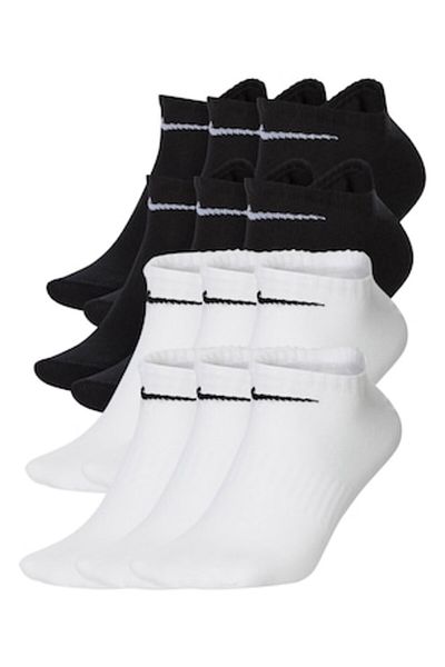 Nike , Everyday Unisex Low Socks - 12 Pairs, Black/White, Size 38-42