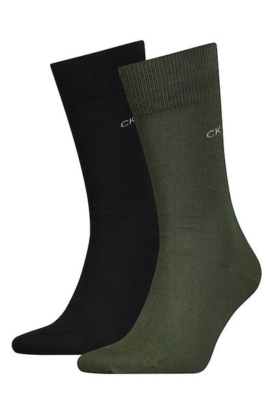 Calvin Klein , Set of Long Socks - 2 Pairs, Black, Khaki, Size 43-46