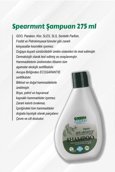 Green Clean Spearmint Shampoo 275 ml Buy 7 Pay 6 and Rosie Gift