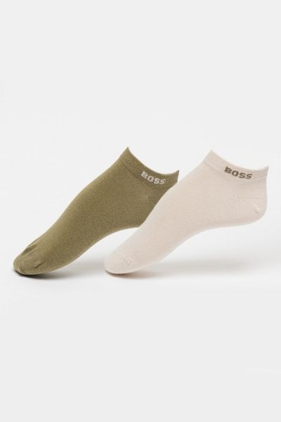 BOSS Set of Ankle Socks - 2 Pairs, Beige, Khaki, Size 40-46