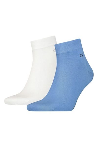 Calvin Klein , Set de șosete scurte - 2 perechi, alb murdar, albastru, mărimea 43-46