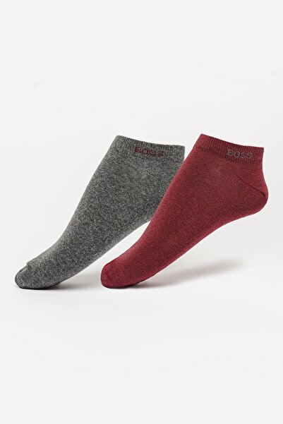 BOSS , Set of ankle socks - 2 pairs, Burgundy, Melange grey, 43-46