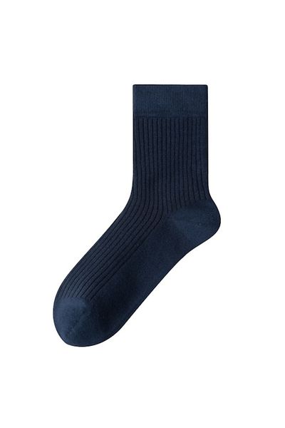 OEM Men's Socks, Long, Pure Cotton, Anti-Odor, Navy Blue, 40-44 EU