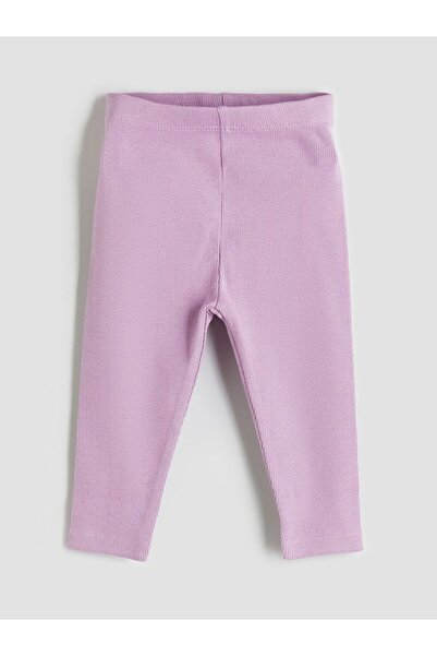 LC Waikiki LCW baby Bebe Yaka Çiçekli Kız Bebek Bluz ve Tayt 2'li