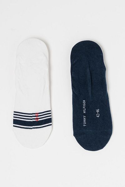 Tommy Hilfiger , Ankle Socks Set - 2 Pairs, White, Ultramarine Blue, Size 43-46