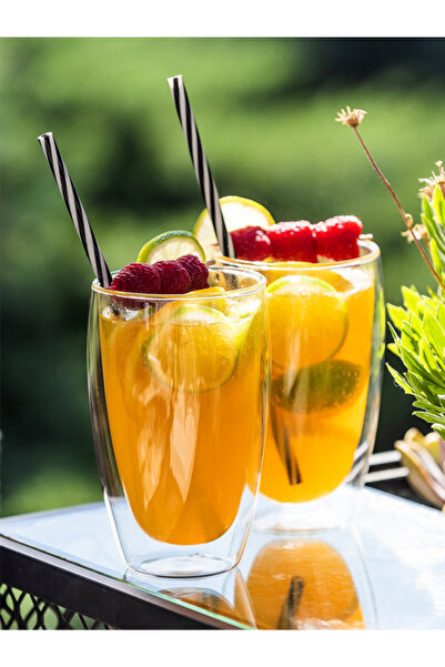 HERA Set of 2 double-walled thermo-insulating coffee glasses, Hera, 460 ml