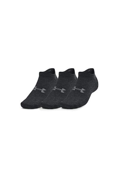 Under Armour , Set de sosete unisex foarte scurte pentru fitness Essential - 3 perechi, Negru, Gri, S
