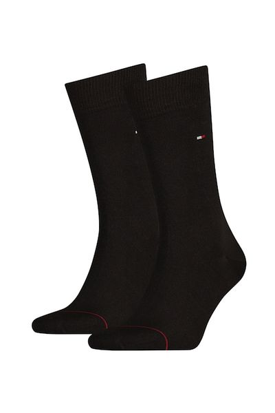 Tommy Hilfiger - Set of long socks with embroidered logo - 2 pairs, Red, Black, 47-49