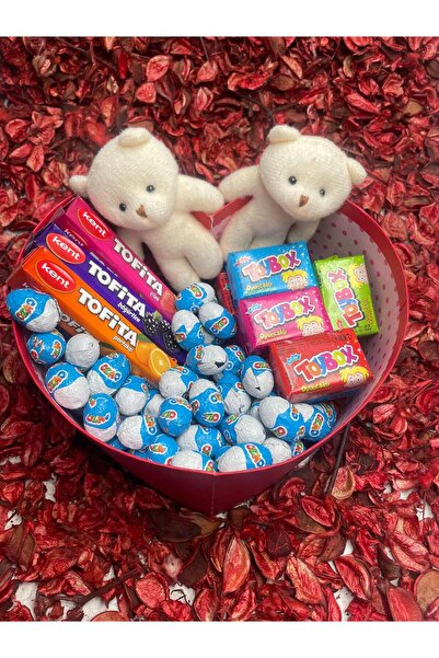 Ozmo SEVDİKLERİNİZE ÖZEL AYICIKLI KALPLİ HEDİYE KUTUSU