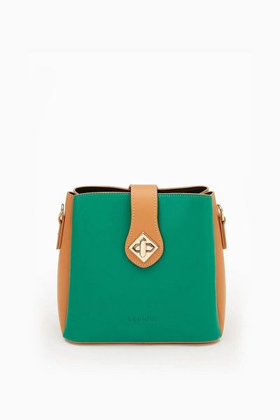 Levidor Geantă de umăr pentru femei Green Camel 930167