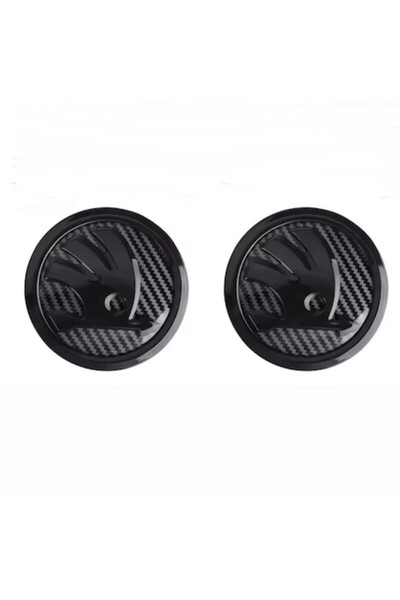 MAF Set doua embleme capota 90mm si portbagaj 80 mm pentru Skoda, Carbon