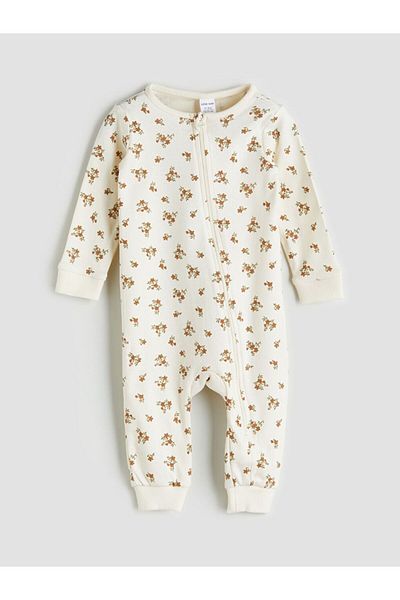 LC Waikiki Lcw Baby Crew Neck Floral Baby Girl Jumpsuit 2-Pack