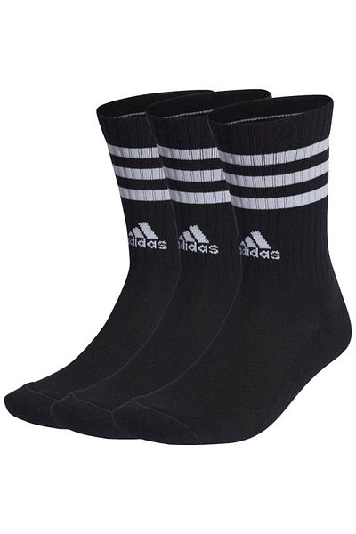 adidas Set 3 perechi sosete 3s Cushioned Crew, negru, 40-42