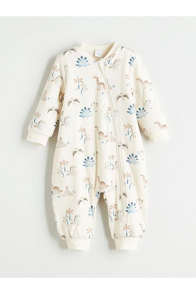 LC Waikiki Lcw Baby 1 Tog Crew Neck Long Sleeve Baby Boy Jumpsuit