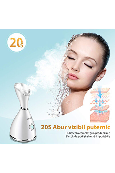 LittleDomi Sauna Faciala cu Bentita pentru Par si Set de 4 Pensete pentru Comedoane, Puncte Negre, Cosuri