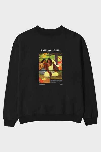 Ankhises Paul Gauguin Arearea Front Printed Oversize Sweatshirt Men Women Unisex