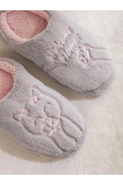 LC Waikiki Γυναικείες παντόφλες για το σπίτι LCW STEPS Squirrel Embroidered (W5)