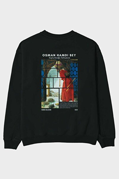 Ankhises Osman Hamdi Bey Μαύρο φούτερ με στάμπα στην πλάτη, ανδρικό, γυναικεί...