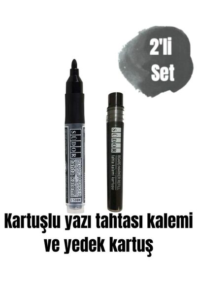 NEON PLUS Kartuşlu yazı tahtası kalemi ve yedek kartuş